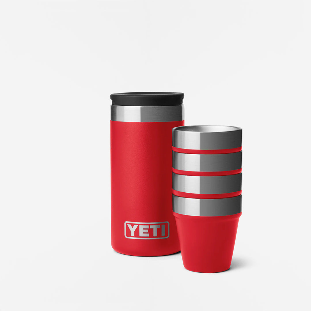 YETI Shot Glasses, Rescue Red, Detail Shot 1