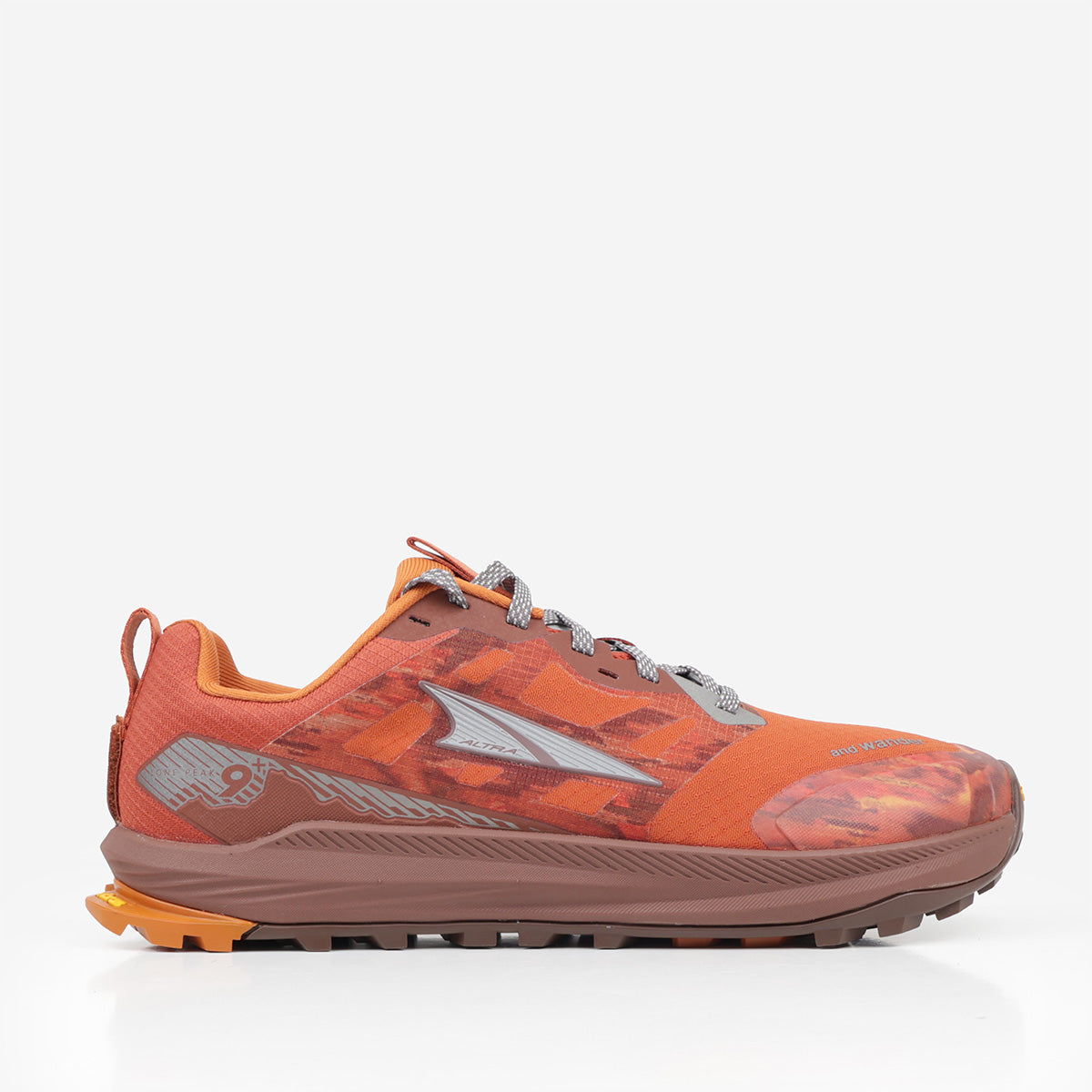 And Wander x ALTRA Lone Peak 9+ Shoes, Dark Orange, Detail Shot 1