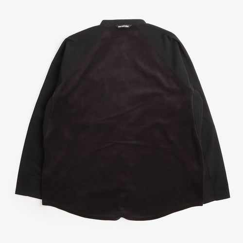 And Wander Fleece Base Band Collar Shirt