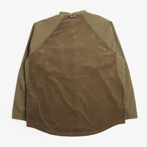 And Wander Fleece Base Band Collar Shirt