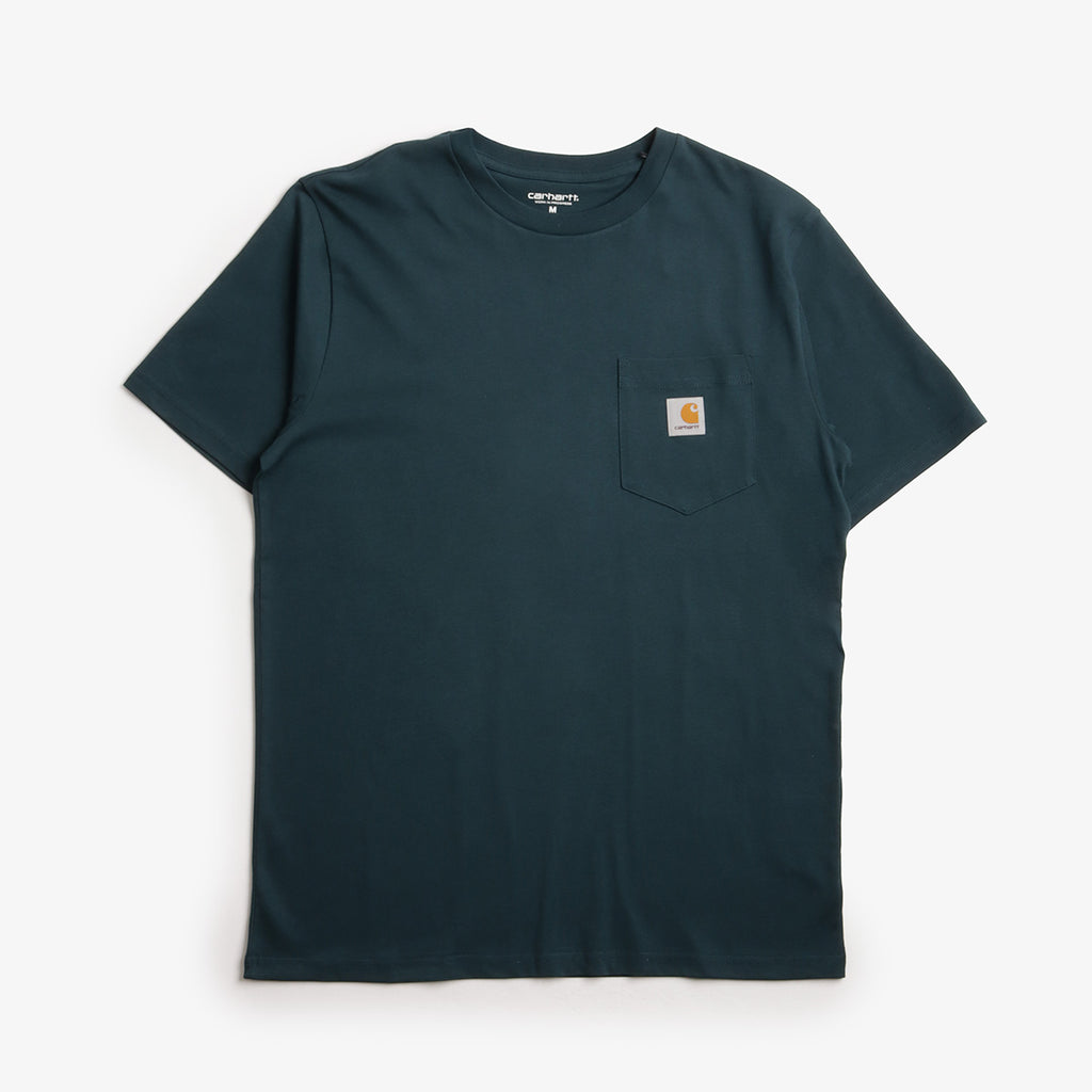Carhartt WIP Pocket T-Shirt, Deep Lagoon, Detail Shot 1