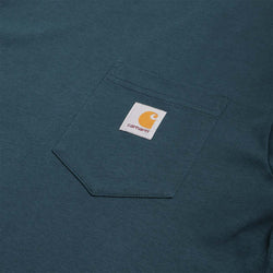 thumbnail Carhartt WIP Pocket T-Shirt, Deep Lagoon, Detail Shot 2