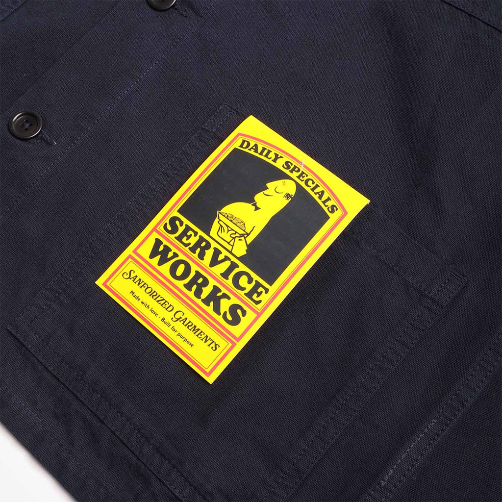 Service Works Canvas Chore Shirt, Dark Navy, Detail Shot 3