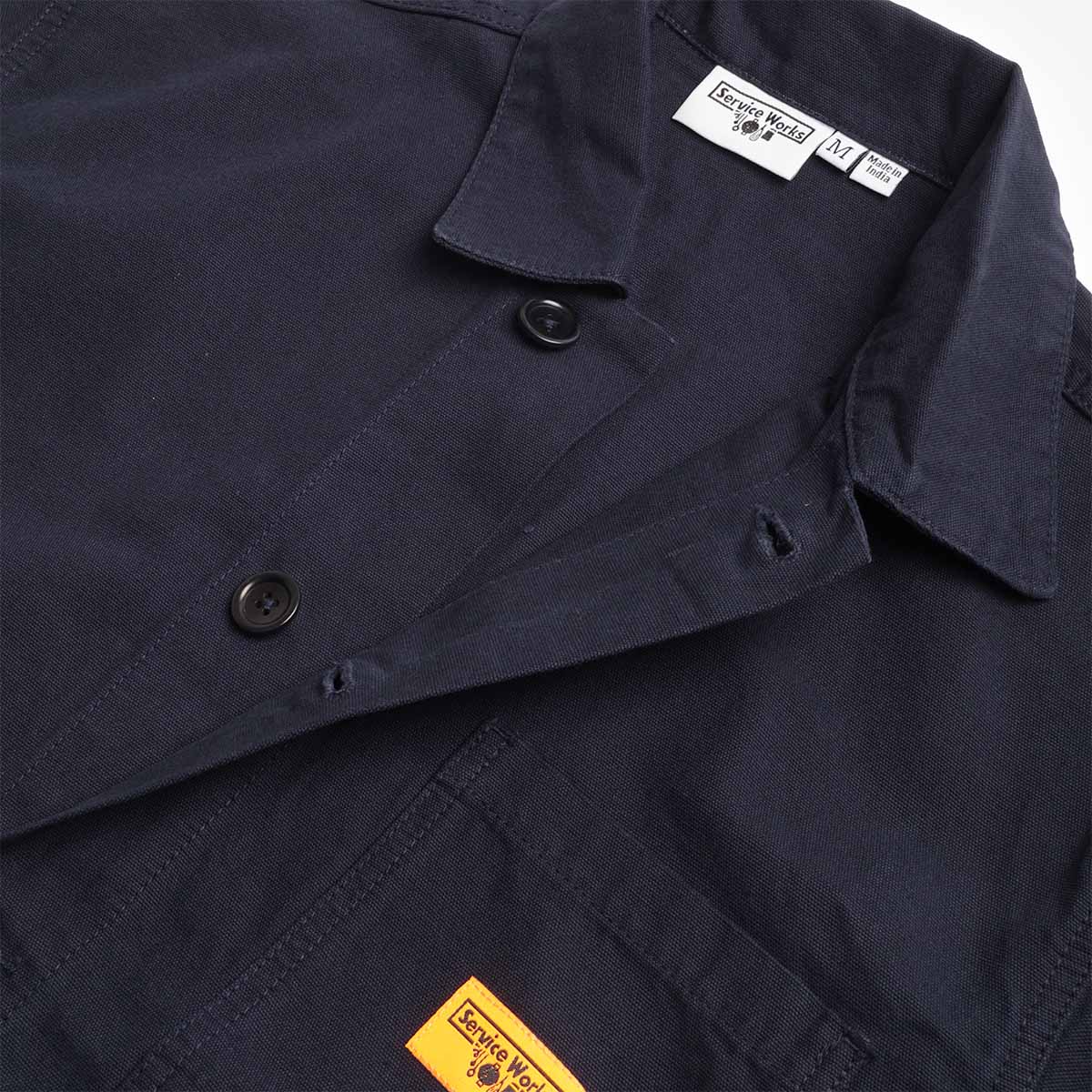 main Service Works Canvas Chore Shirt, Dark Navy, Detail Shot 5