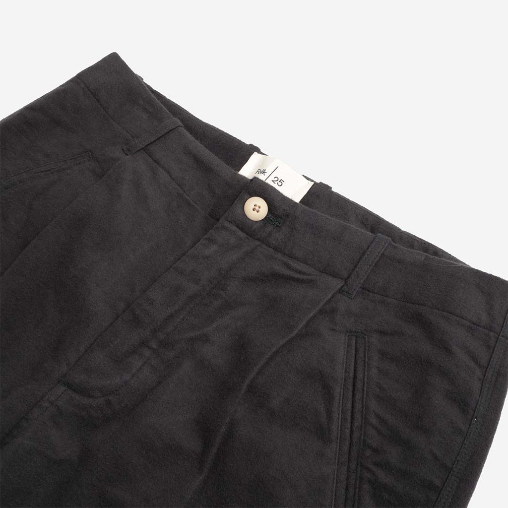 Folk Assembly Pant, Deep Green Moleskin, Detail Shot 2