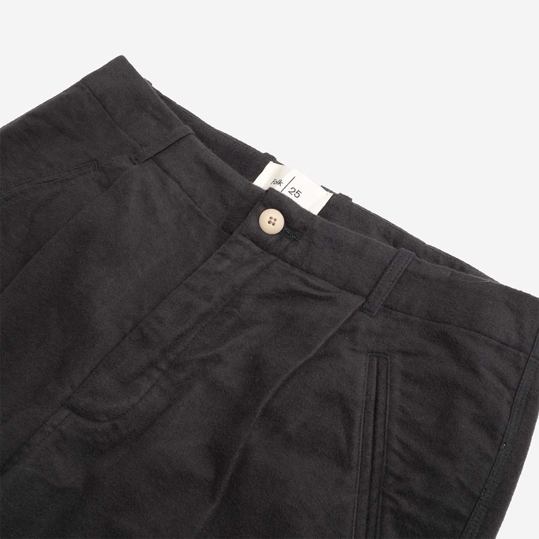 Folk Assembly Pant, Deep Green Moleskin, Detail Shot 2