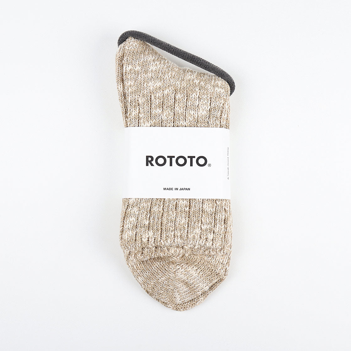 Rototo Low Gauge Slub Ankle Socks, Beige, Detail Shot 2