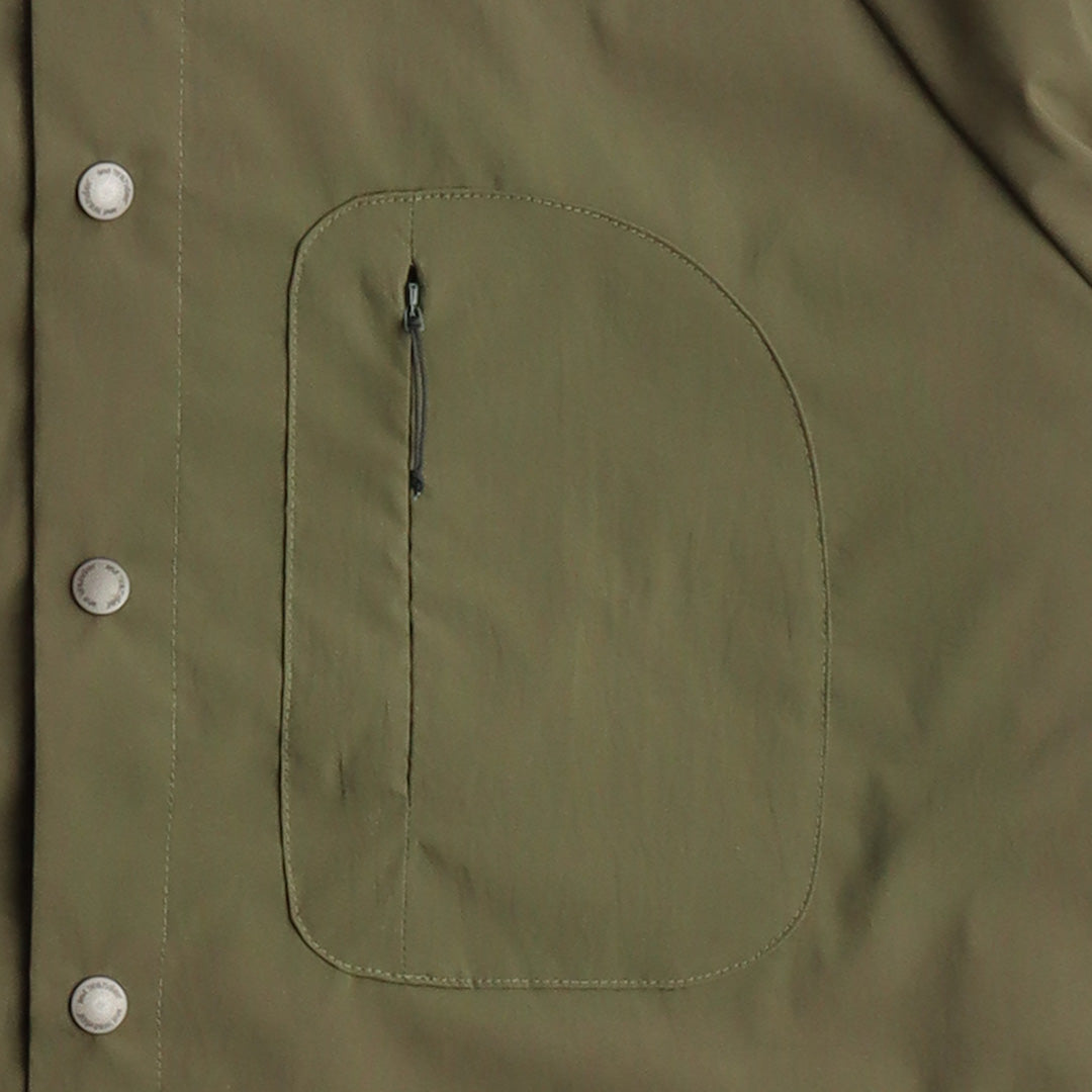 And Wander Fleece Base Long Sleeve Shirt, Khaki, Detail Shot 3