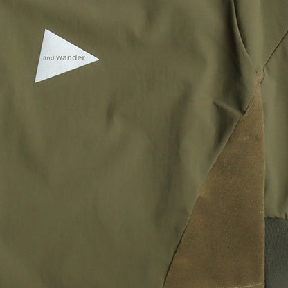 And Wander Fleece Base Long Sleeve Shirt, Khaki, Detail Shot 5