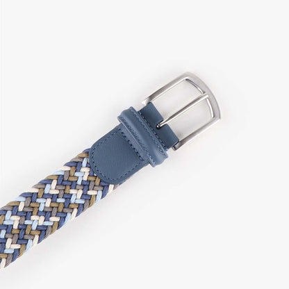 Anderson's Classic Woven Belt, Blue Denim Multi, Detail Shot 2