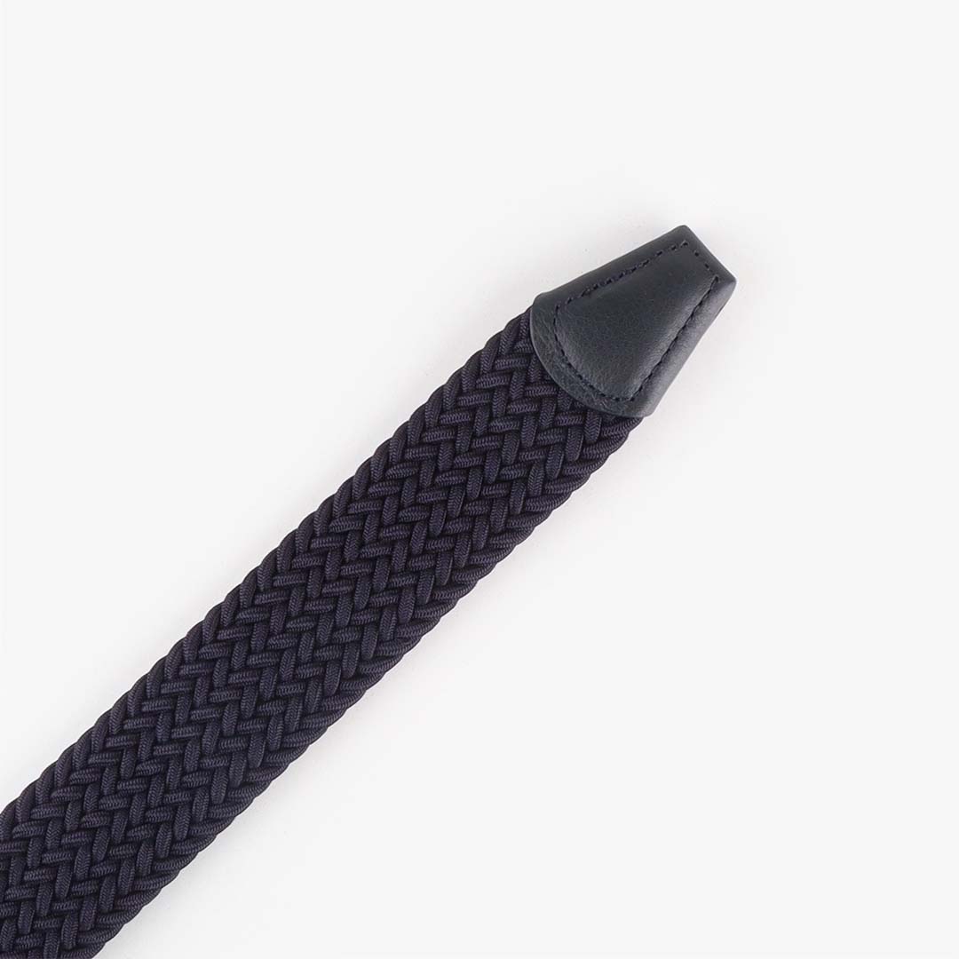 main Anderson's Classic Woven Belt, Navy, Detail Shot 3
