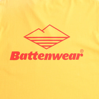 Battenwear Team Pocket T-Shirt, Mustard, Detail Shot 4