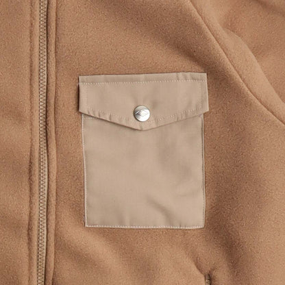 Battenwear Warm-Up Fleece Jacket, Cappucino, Detail Shot 3