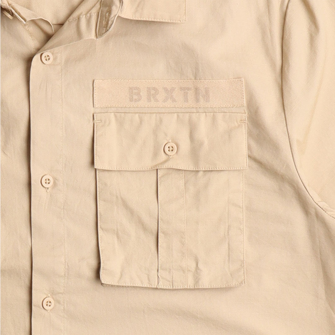 Brixton Surplus Woven Shirt, Sand, Detail Shot 2