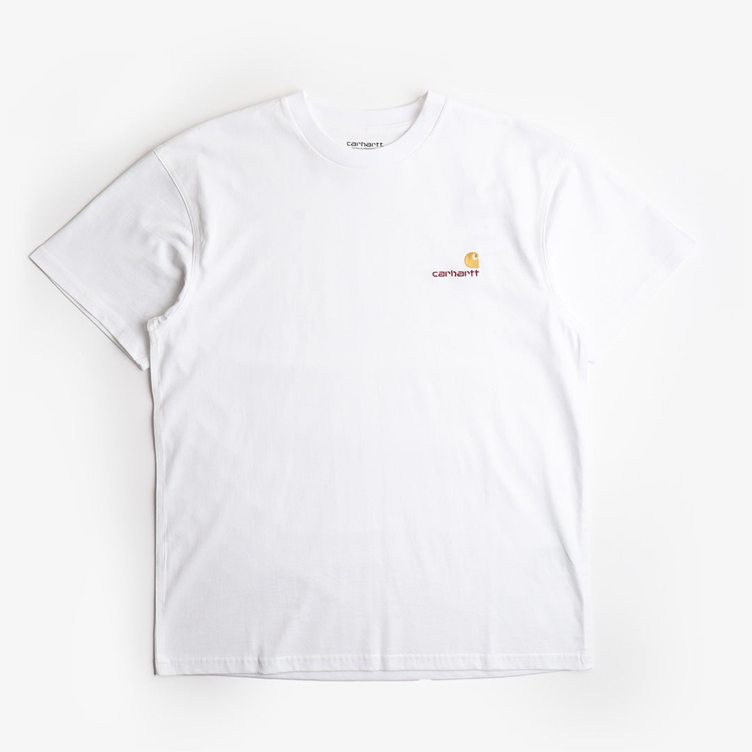 main Carhartt WIP American Script T-Shirt, White, Detail Shot 1