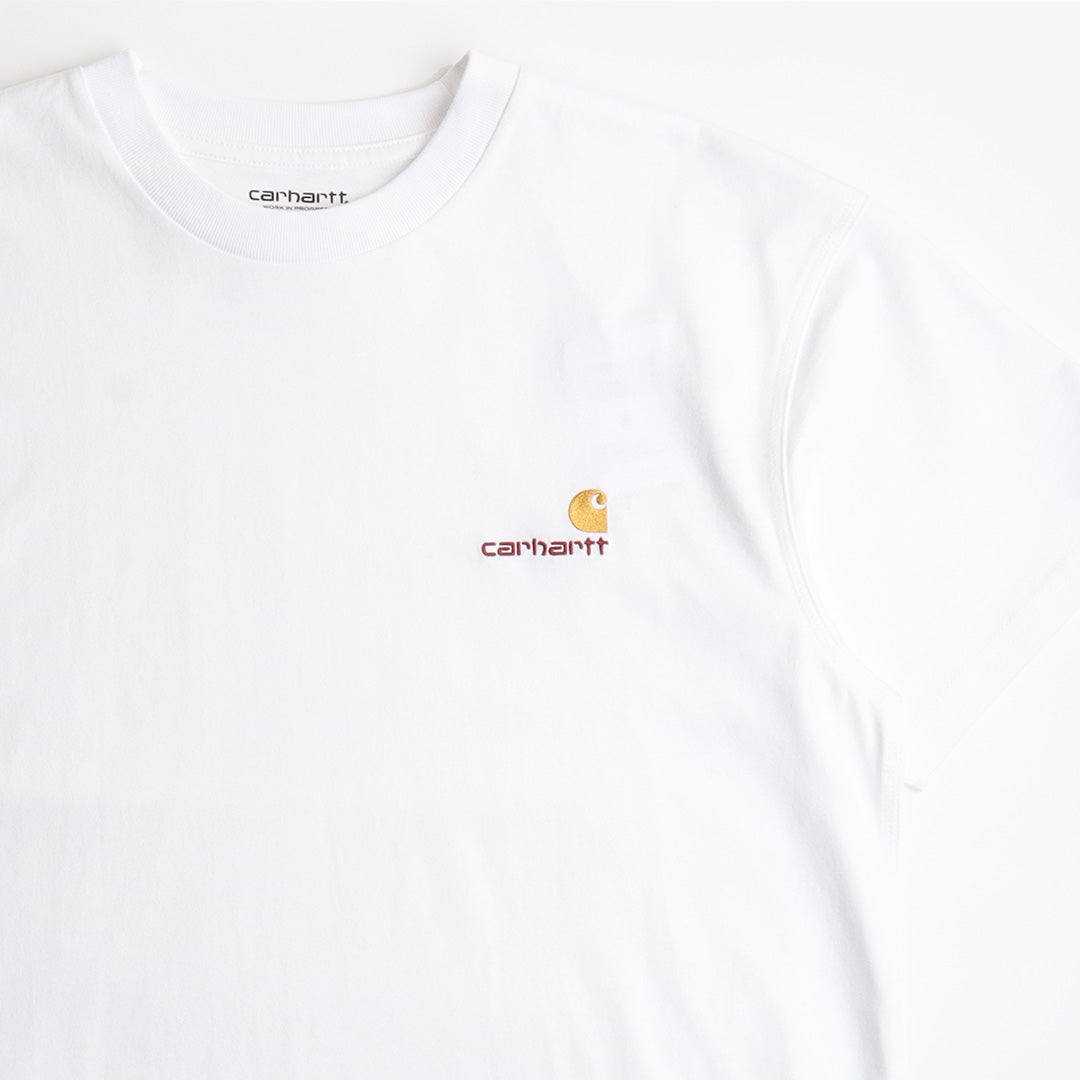 Carhartt WIP American Script T-Shirt, White, Detail Shot 3