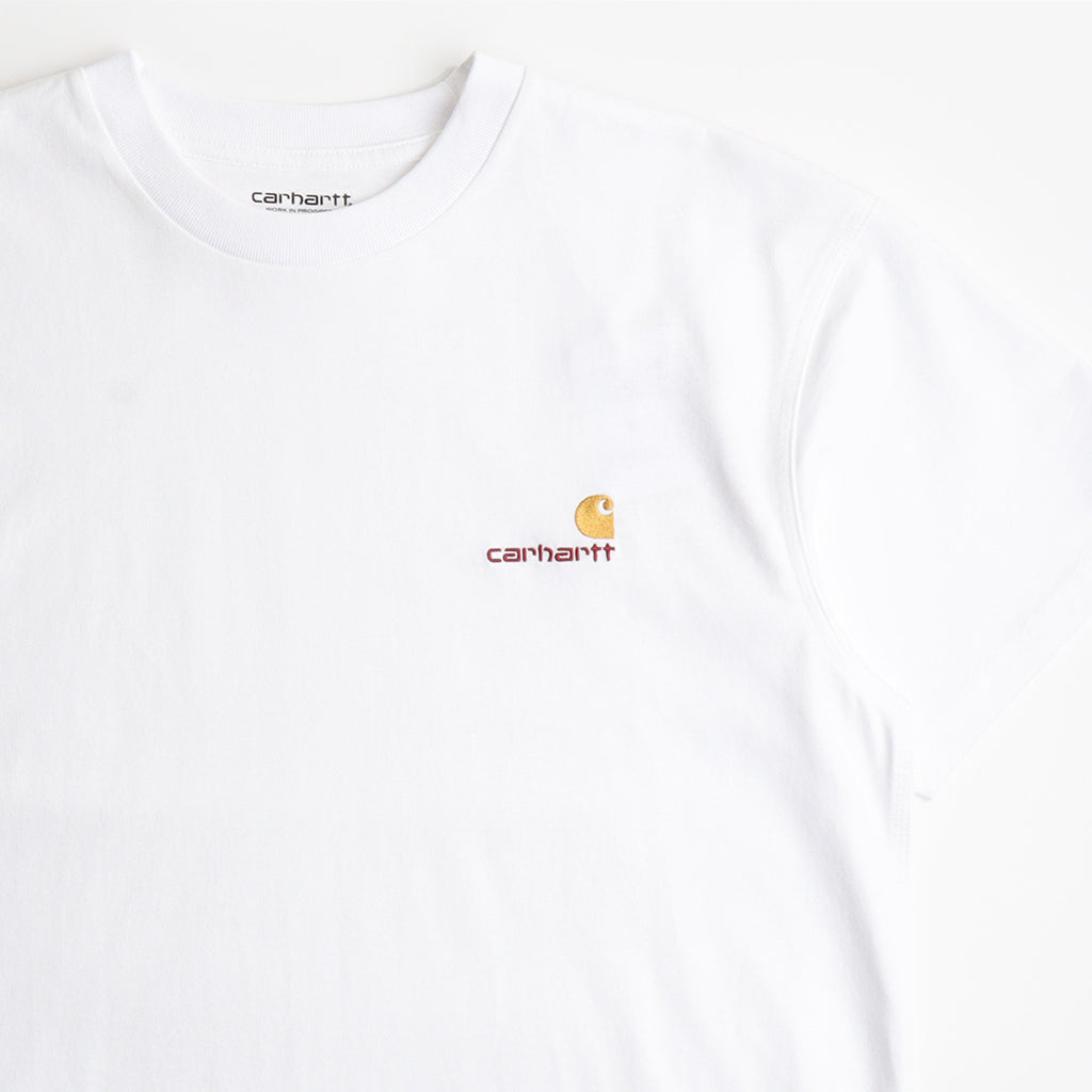 Carhartt WIP American Script T-Shirt, White, Detail Shot 3