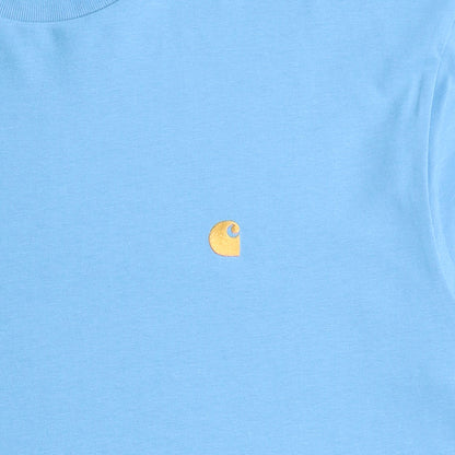 Carhartt WIP Chase T-Shirt, Piscine Gold, Detail Shot 3