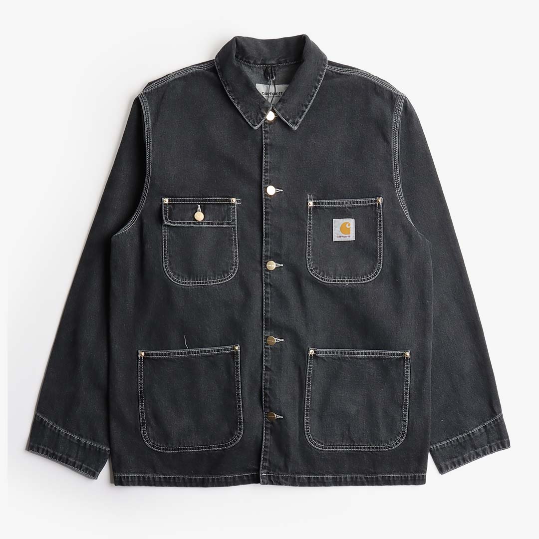 Carhartt WIP OG Chore Coat Black Heavy Stone Wash Urban Industry