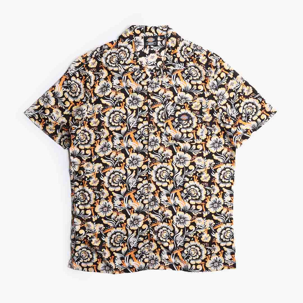 Dickies Roseburg Shirt, Blue Floral, Detail Shot 1