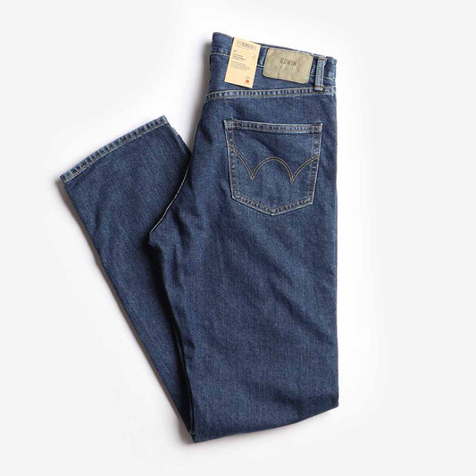 Edwin Loose Straight Yoshiko 12.6oz Left Hand Denim Jeans, Akira Wash, Detail Shot 1