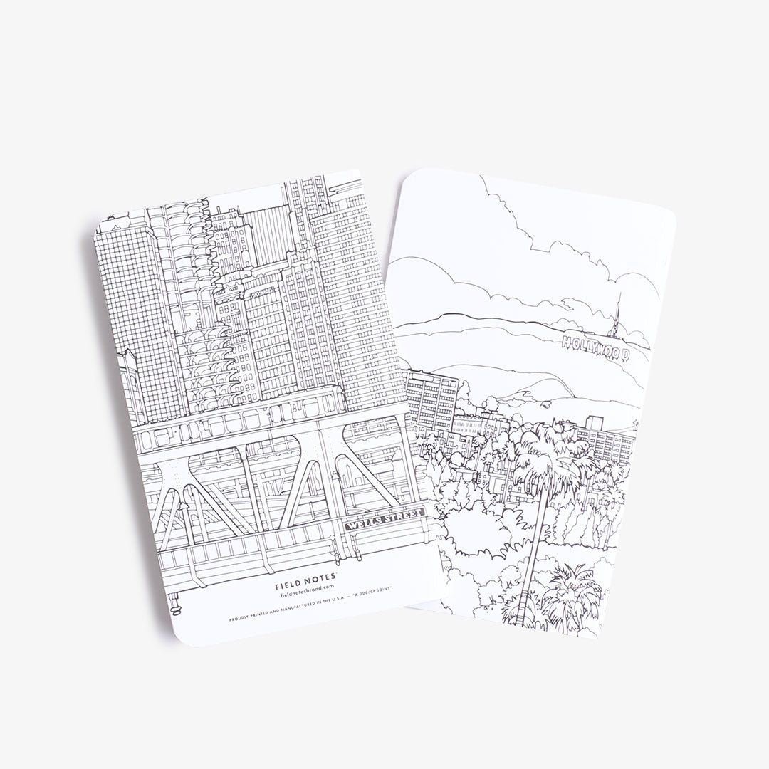 Field Notes Streetscapes: Los Angeles + Chicago 2-Pack Sketch Book, Los Angeles + Chicago, Detail Shot 3