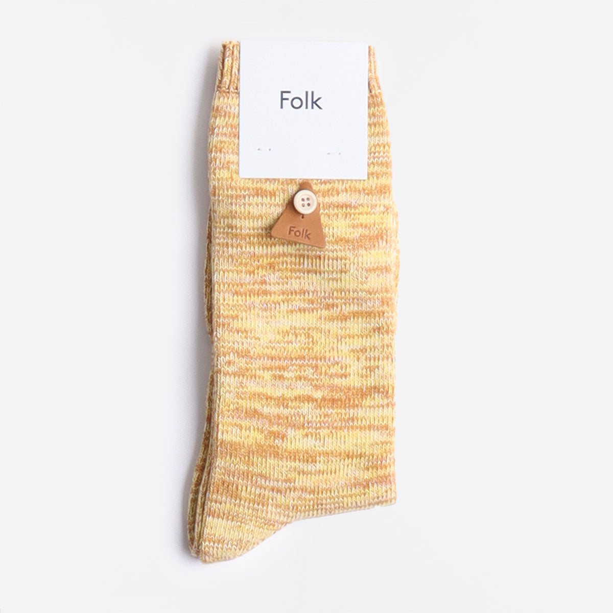 Folk Melange Socks, Gold Mix, Detail Shot 2