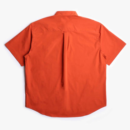 FrizmWORKS OG Poplin Oversized Shirt, Brick, Detail Shot 2