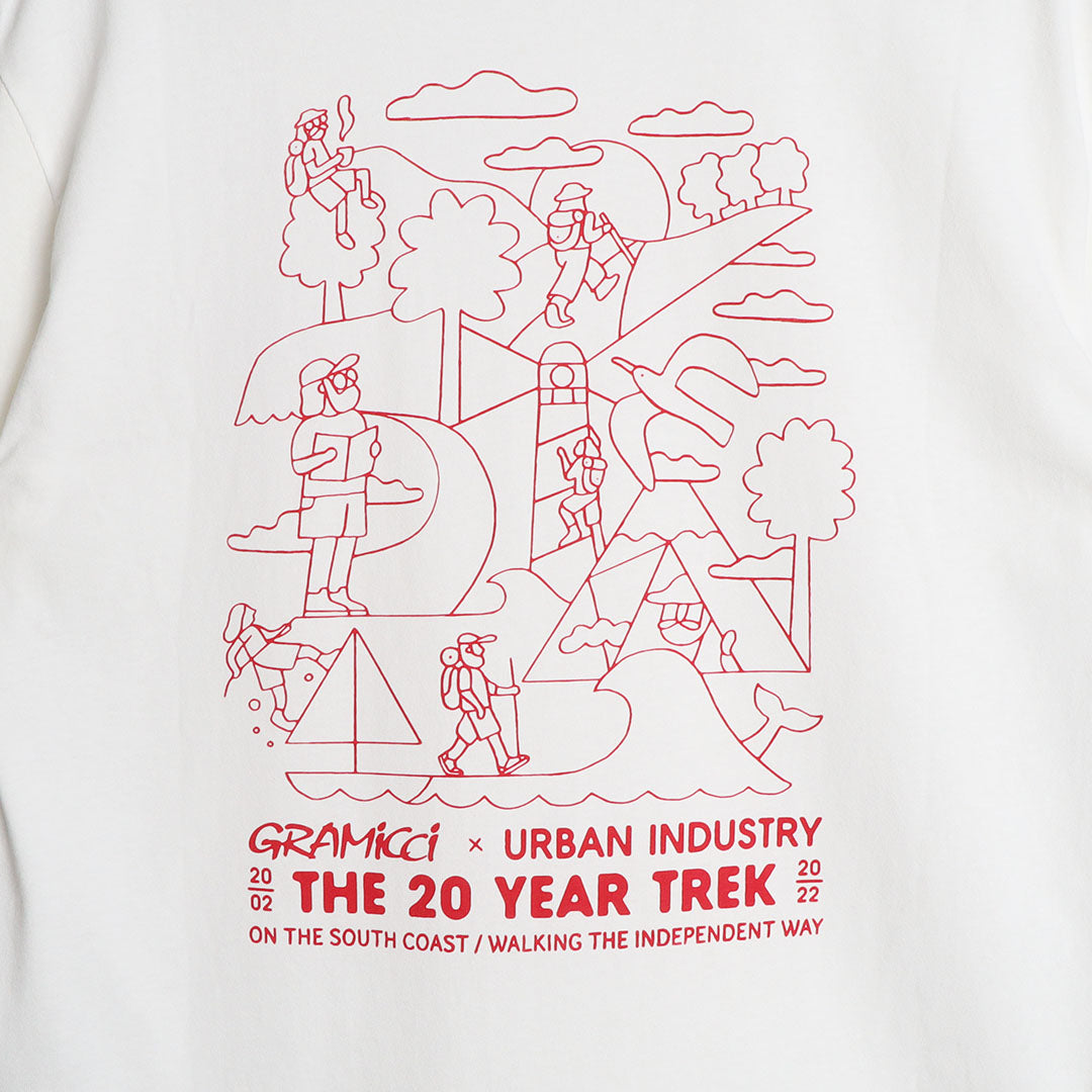 Urban Industry X Gramicci 20 Year Trek Pocket T-Shirt, White, Detail Shot 3
