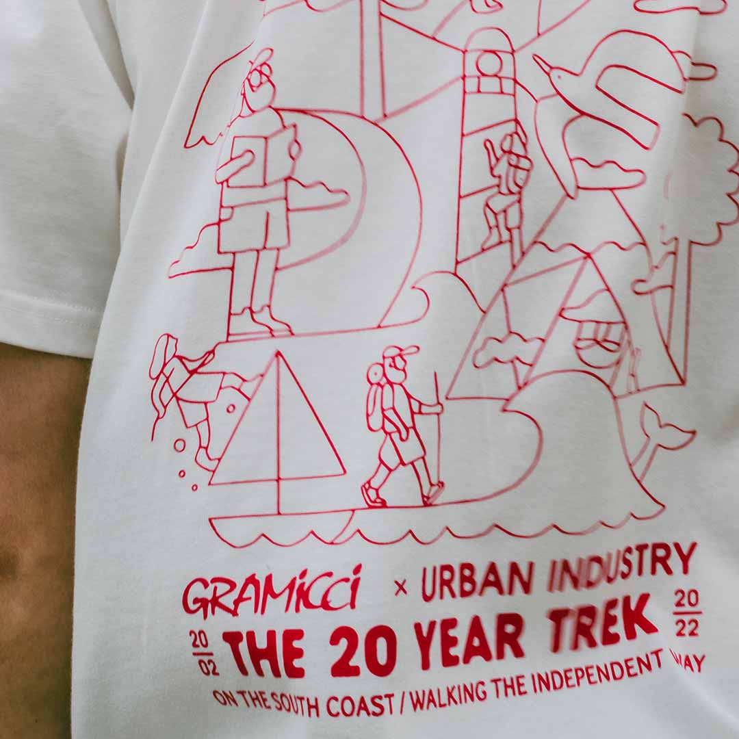 Urban Industry X Gramicci 20 Year Trek Pocket T-Shirt, White, Detail Shot 8