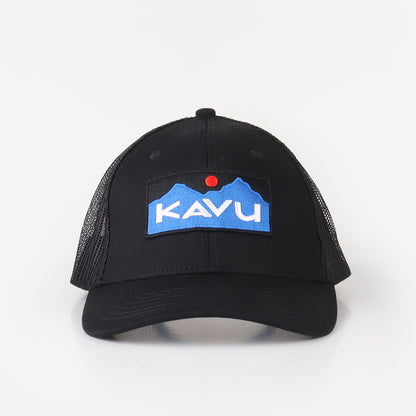 Kavu Above Standard Trucker Cap, Black, Detail Shot 3