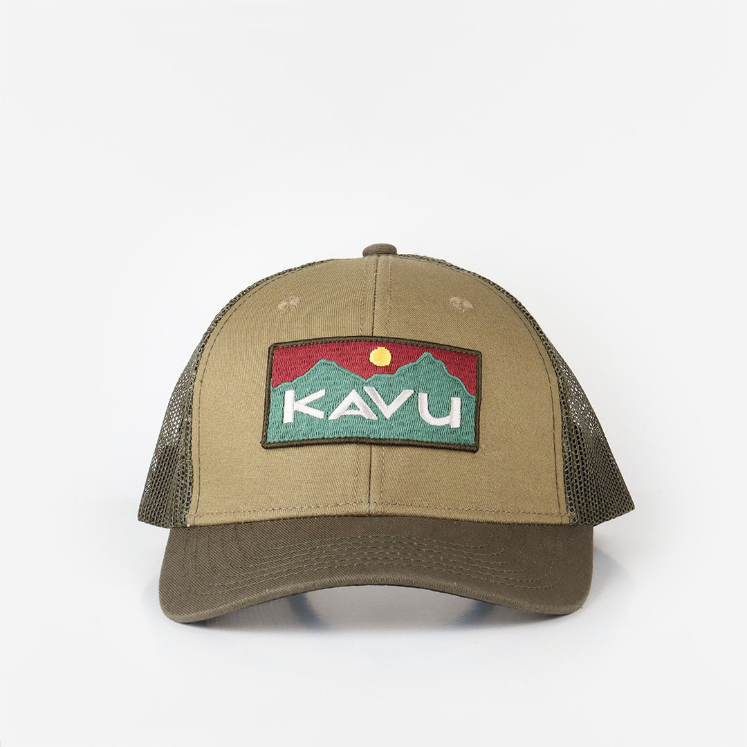 Kavu Above Standard Trucker Cap, Green Moss, Detail Shot 3