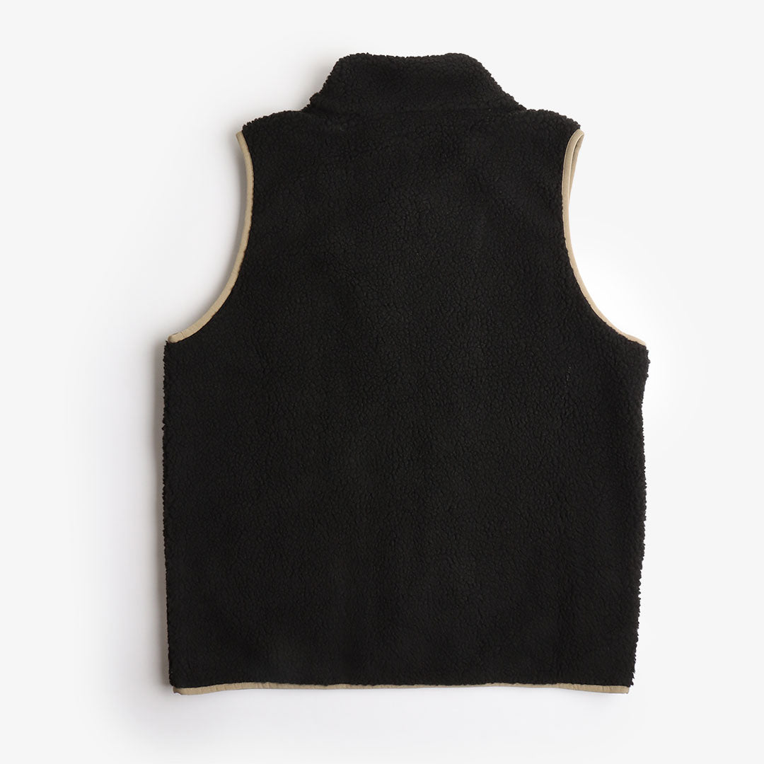 Kavu Cooper Fleece Vest, Black, Detail Shot 2