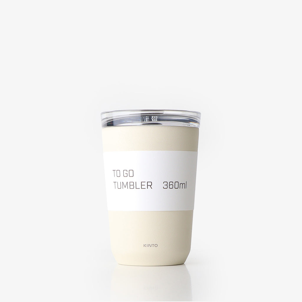 Kinto To Go Tumbler 360ml With Plug, White, Detail Shot 1