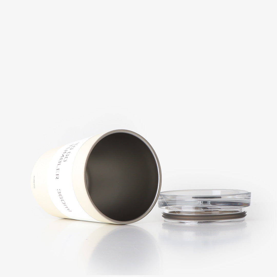 Kinto To Go Tumbler 360ml With Plug, White, Detail Shot 2