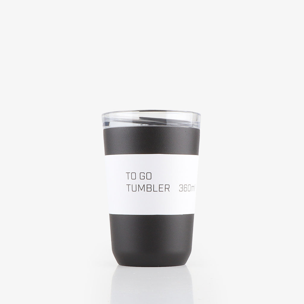 Kinto To Go Tumbler 360ml With Plug, Black, Detail Shot 1