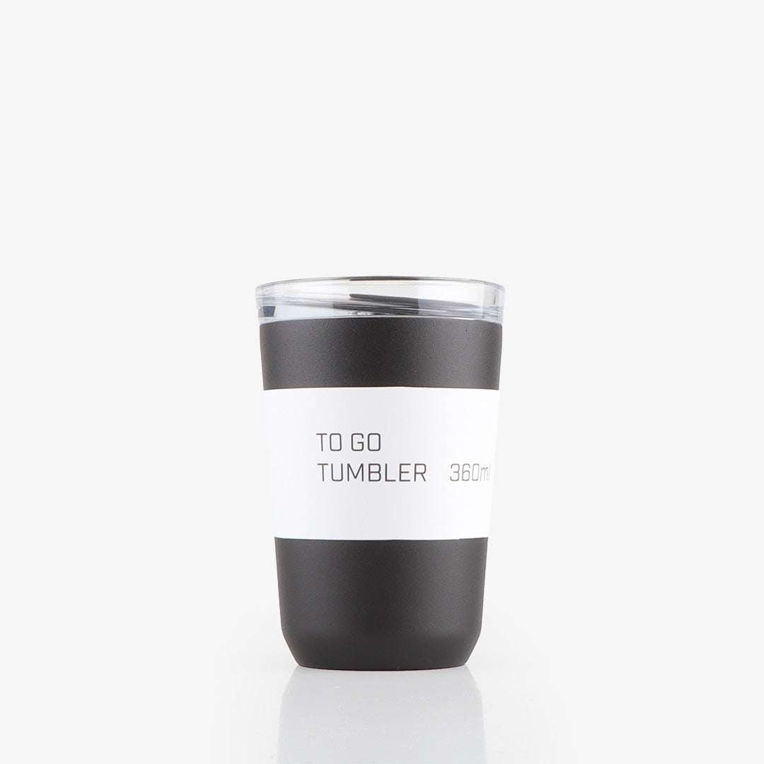 Kinto To Go Tumbler 360ml With Plug, Black, Detail Shot 1
