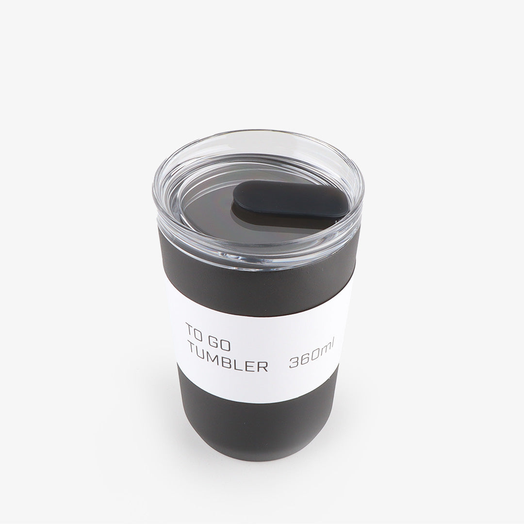 Kinto To Go Tumbler 360ml With Plug, Black, Detail Shot 3