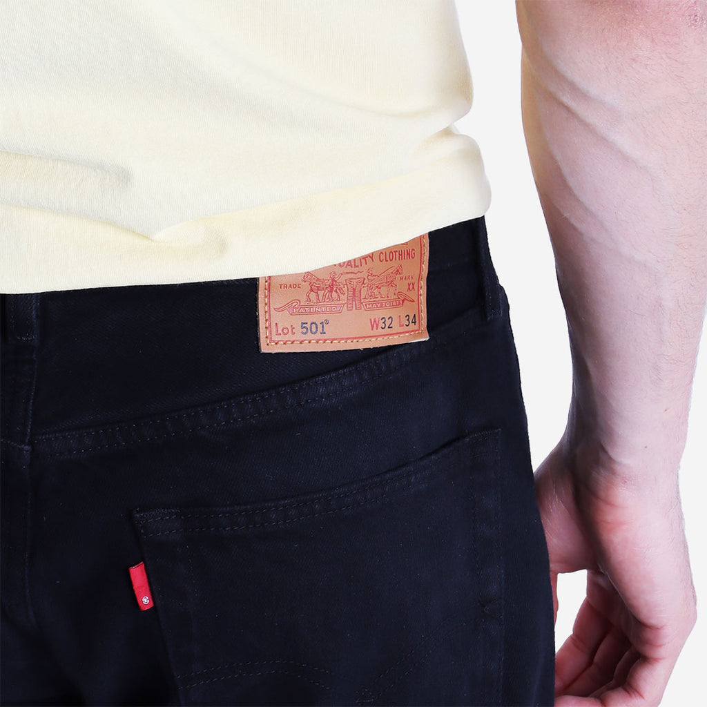 Levis 501 Original Fit Jeans, Black, Detail Shot 4