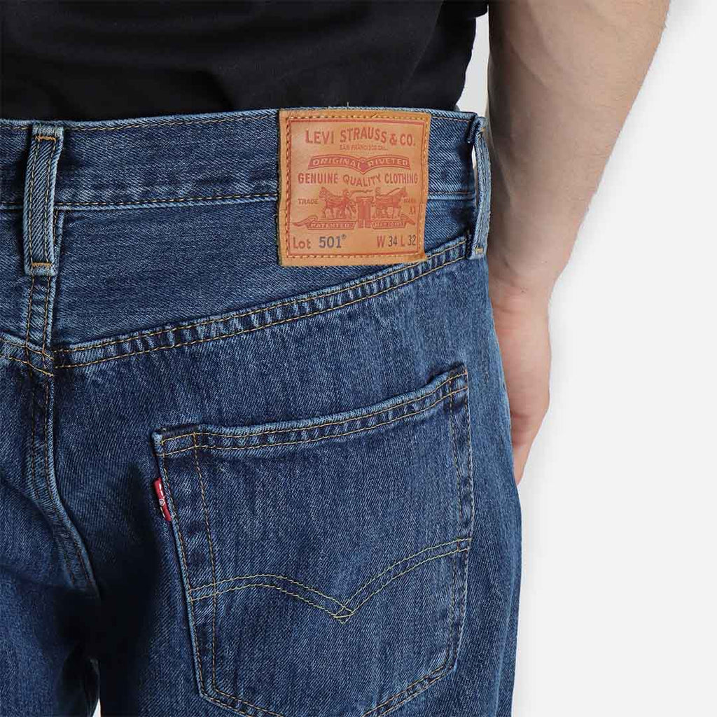 Levis 501 Original Fit Jeans, Stonewash, Detail Shot 4