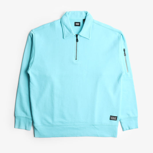 Levis Skate New Quarter Zip Sweatshirt, Brillo Azul, Detail Shot 1