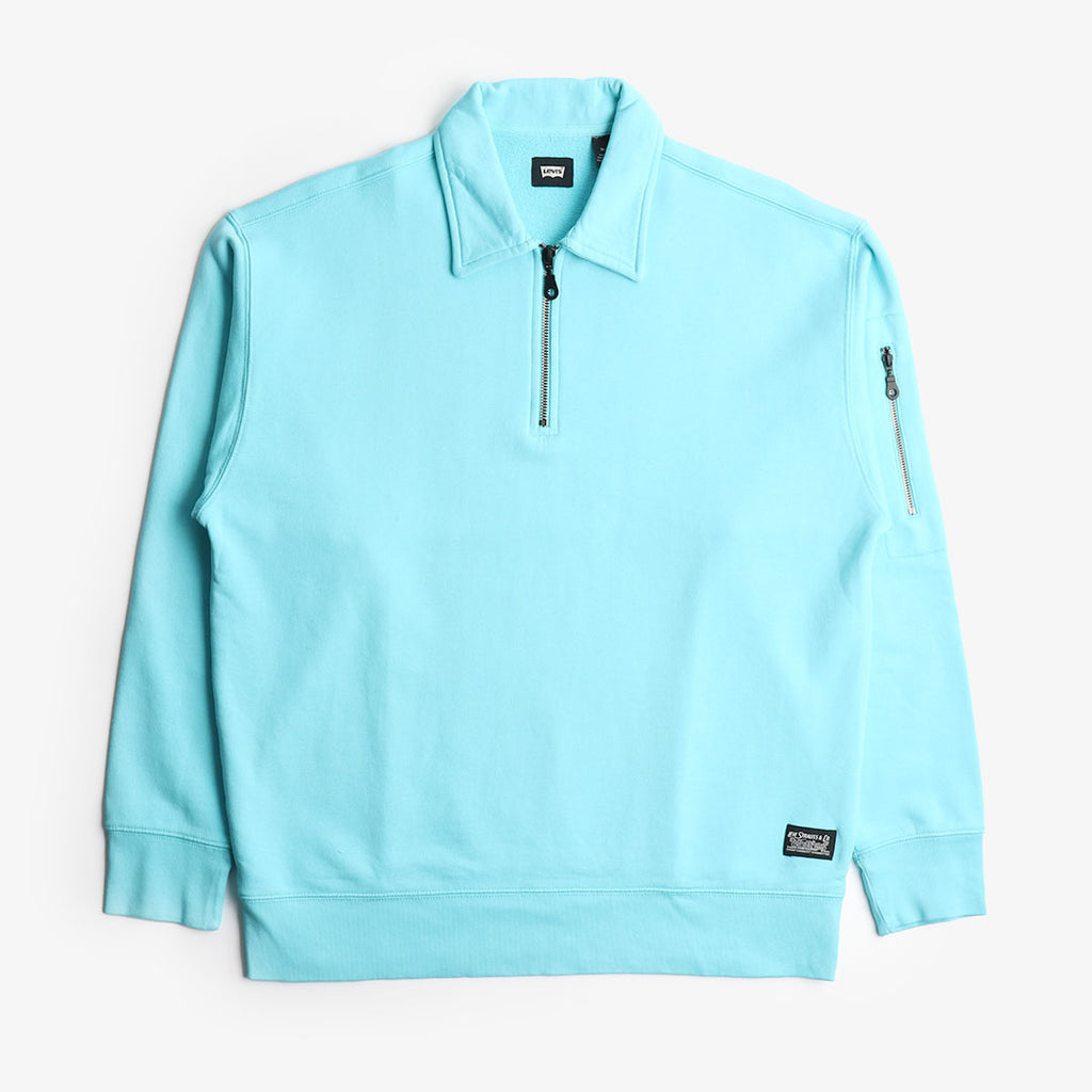 Levis Skate New Quarter Zip Sweatshirt, Brillo Azul, Detail Shot 1