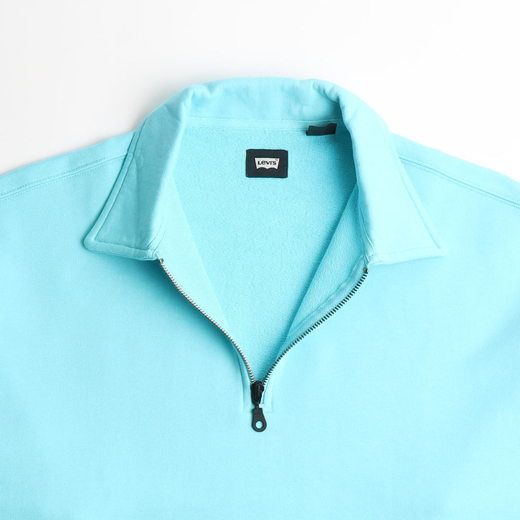 Levis Skate New Quarter Zip Sweatshirt, Brillo Azul, Detail Shot 3