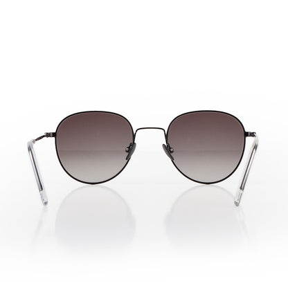 Monokel Eyewear Rio Sunglasses, Black Grey Gradient Lens, Detail Shot 2
