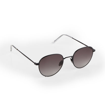 Monokel Eyewear Rio Sunglasses, Black Grey Gradient Lens, Detail Shot 3