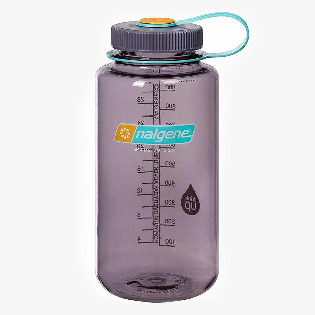 Nalgene Wide Mouth 1 Litre Tritan Sustain Water Bottle, Aubergine, Detail Shot 1