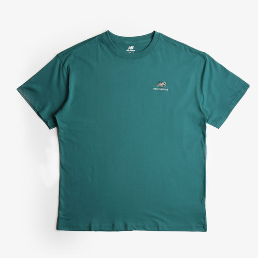 New Balance Uni-ssentials T-Shirt, Green, Detail Shot 1