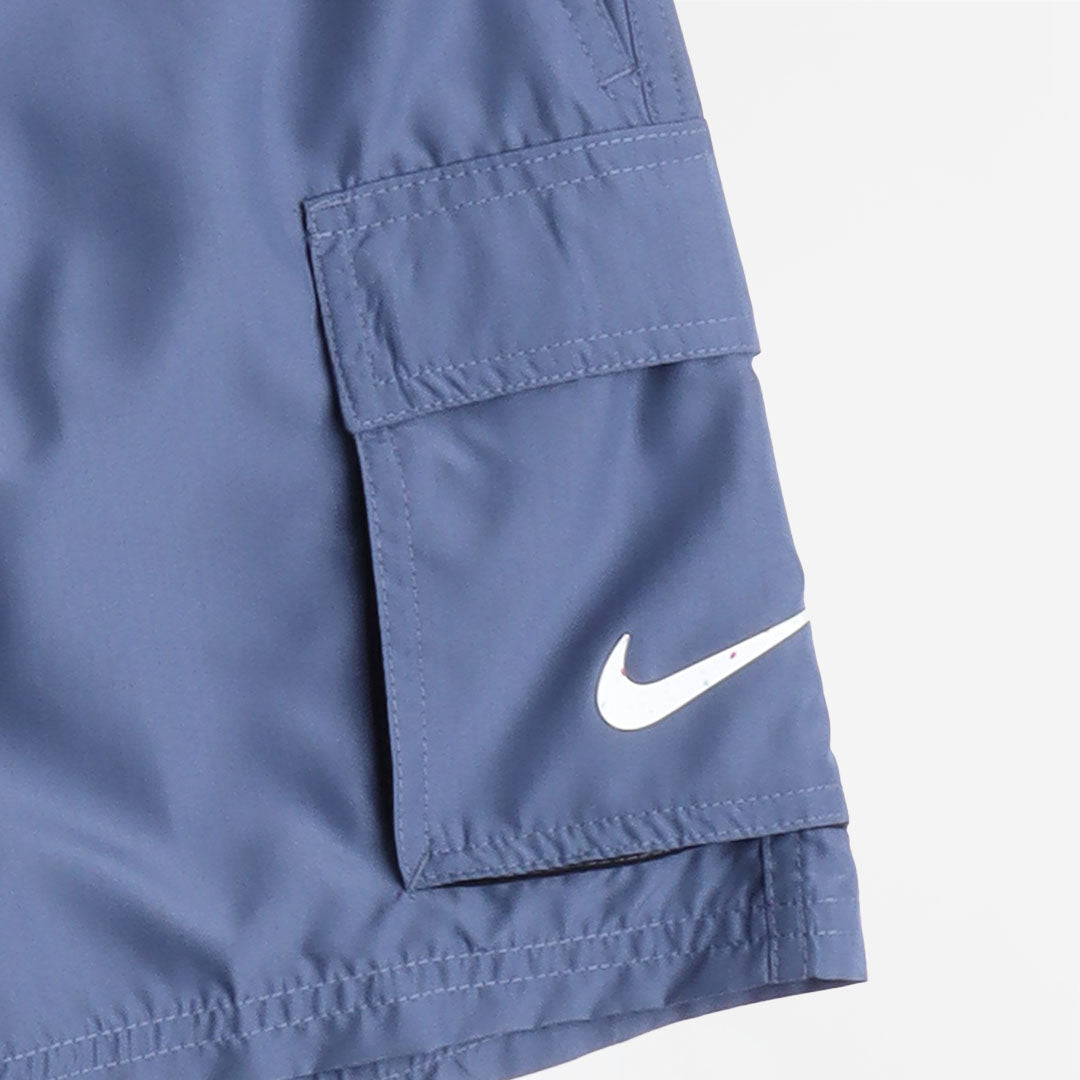 Nike Swim Belted Packable 5" Shorts, Diffused Blue, Detail Shot 4