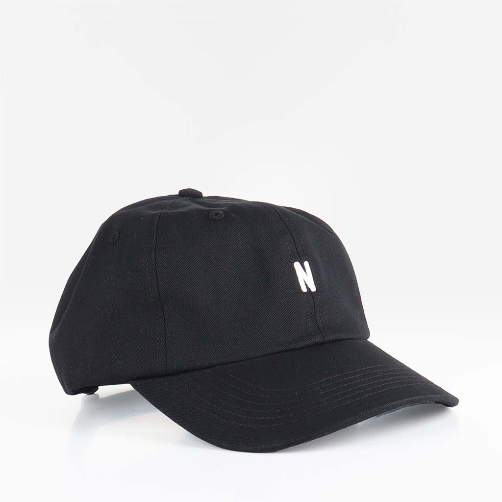 Norse Projects Twill Sports Cap, Black, Detail Shot 1