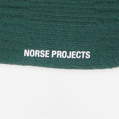 Norse Projects Bjarki Cotton Sport Socks, Deep Sea Green, Detail Shot 3